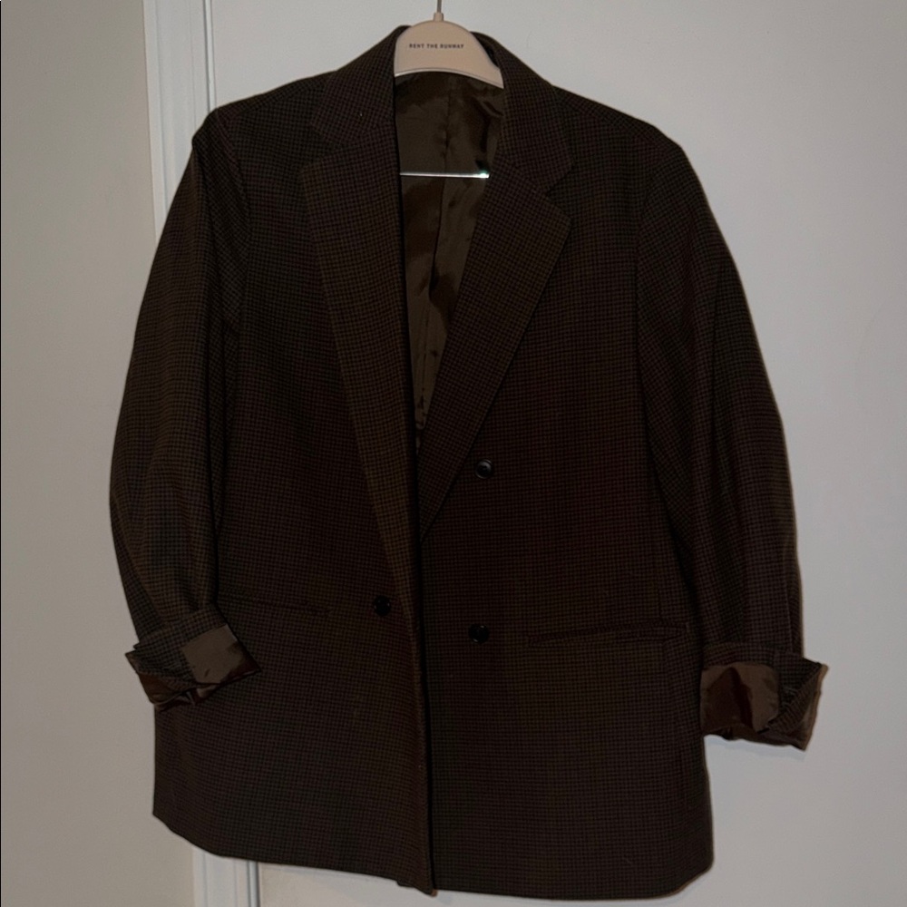 Uniqlo Brown Double-Breasted Blazer